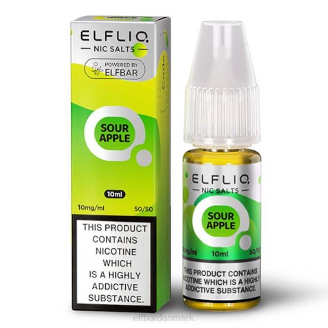 elfbar elfliq nic salte - surt æble - 10ml-10 mg/ml Z0FV169