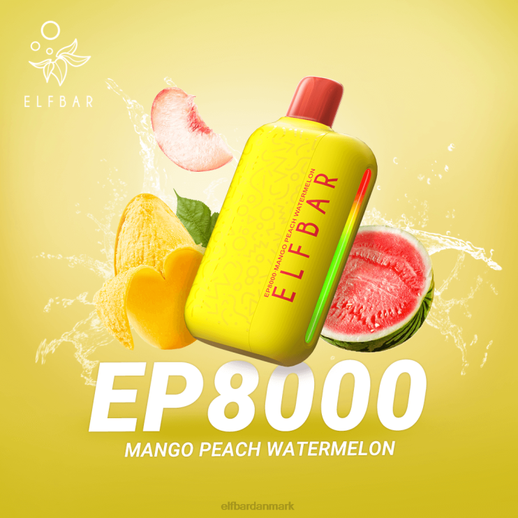 ELFBAR engangs vape nye ep8000 puffs D46T71 mango fersken vandmelon